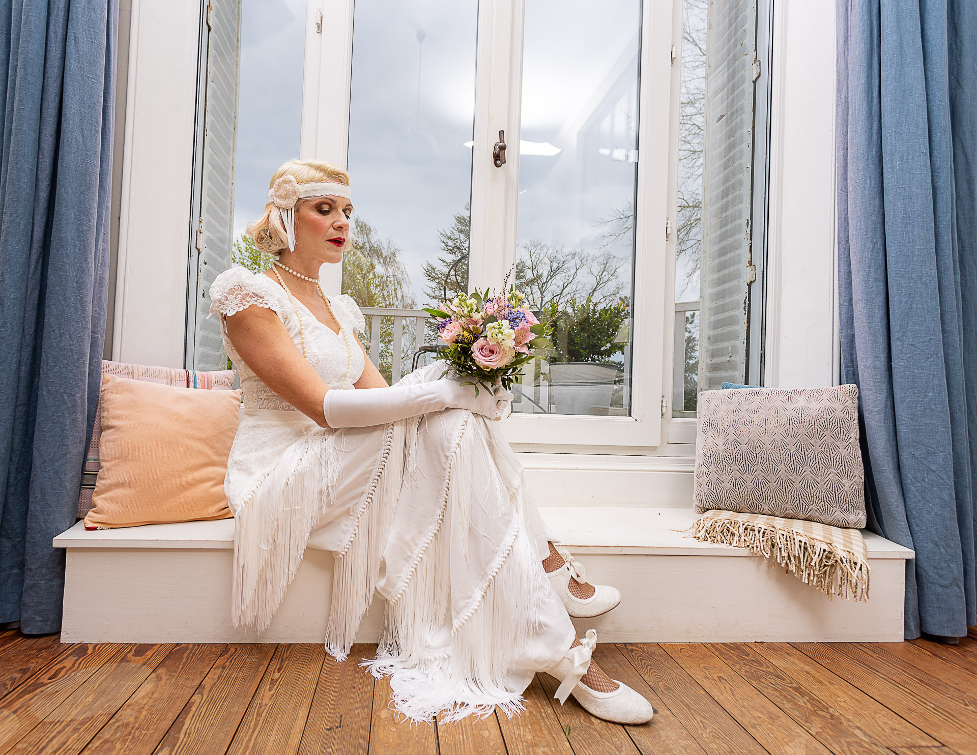 robe de mariée vintage façon années 20 gatsby
