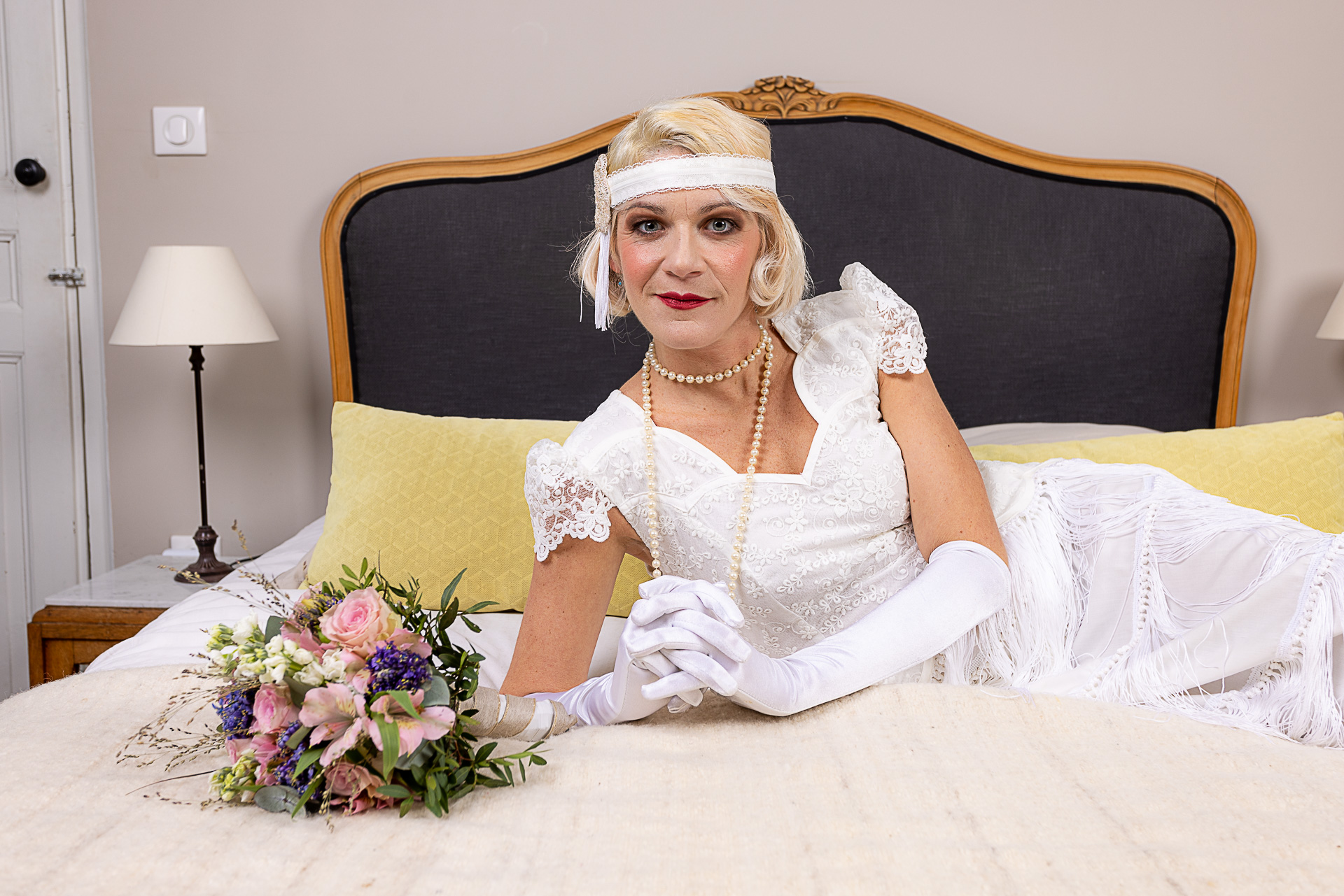 robe de mariée vintage façon années 20 gatsby