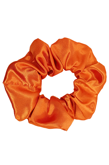chouchou cheveux made  in france satin orange