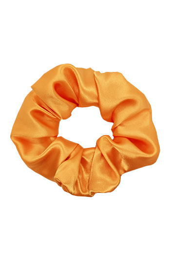chouchou cheveux made in france satin orange clair
