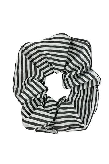 chouchou cheveux made in france rayé noir blanc halloween beetlejuice