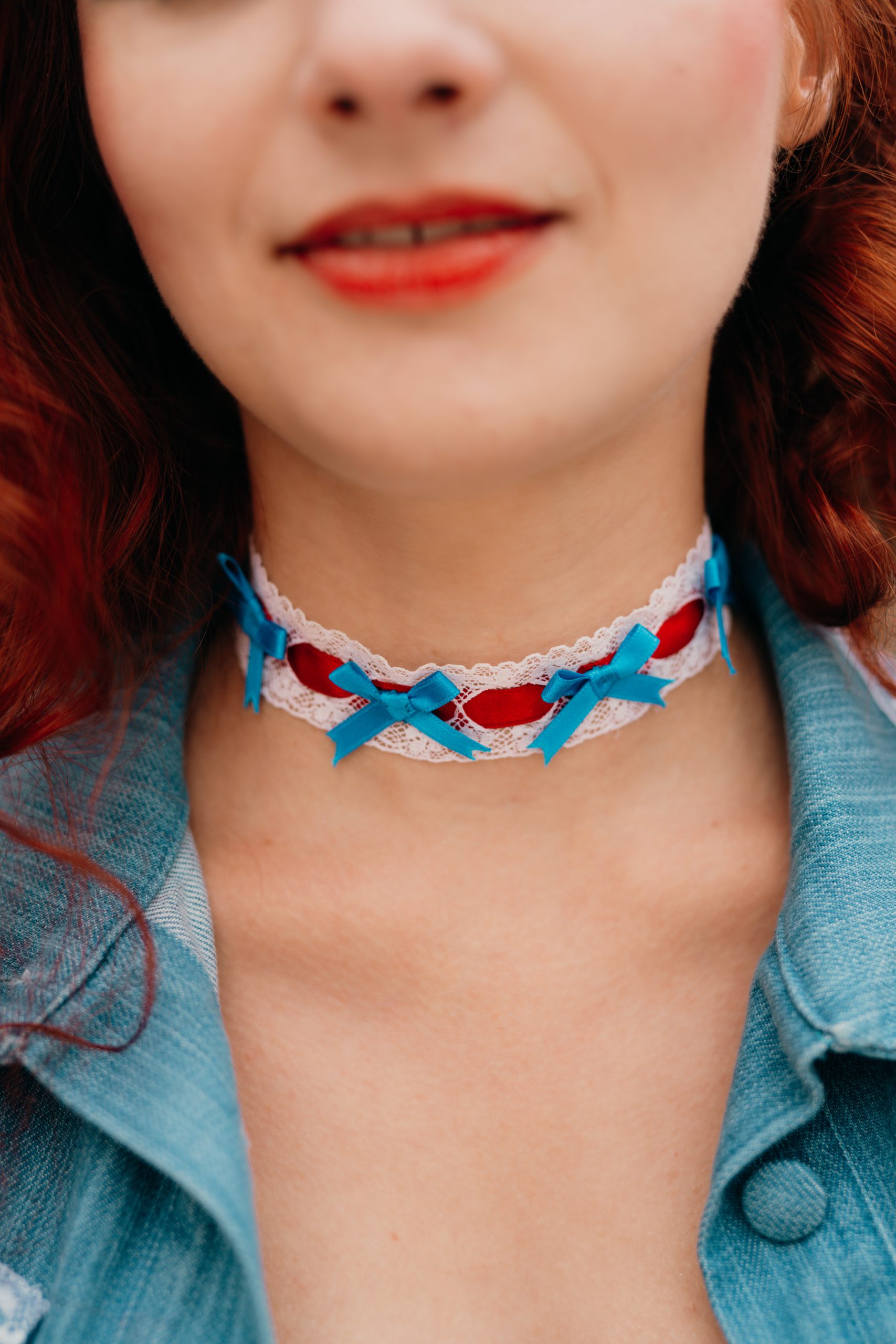 collier ras-de-cou tricolore Made in France