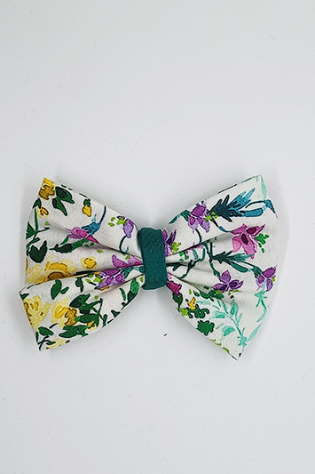 noeud fleuri pour cheveux made in france