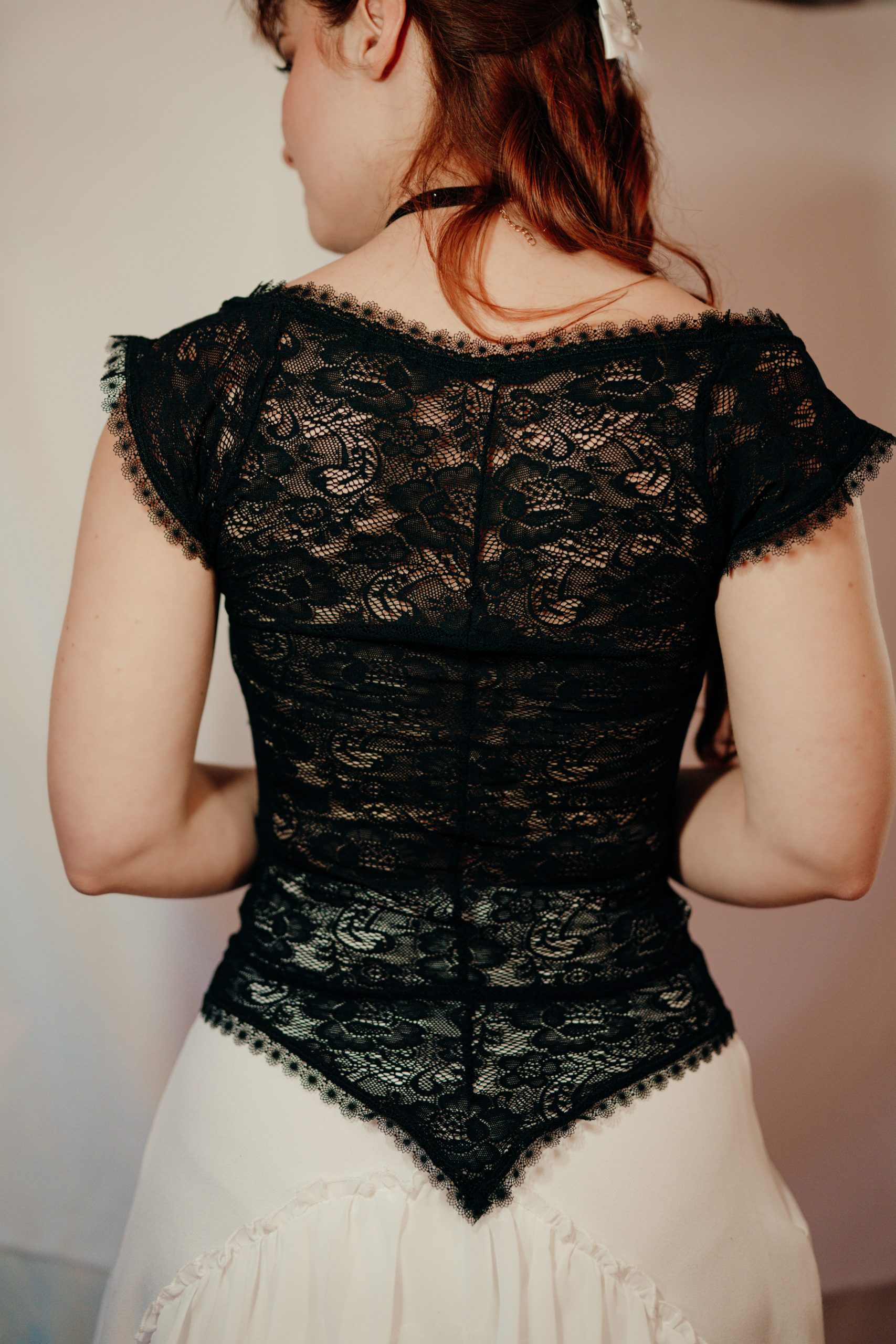 caraco lingerie femme made in france fait main dentelle noire