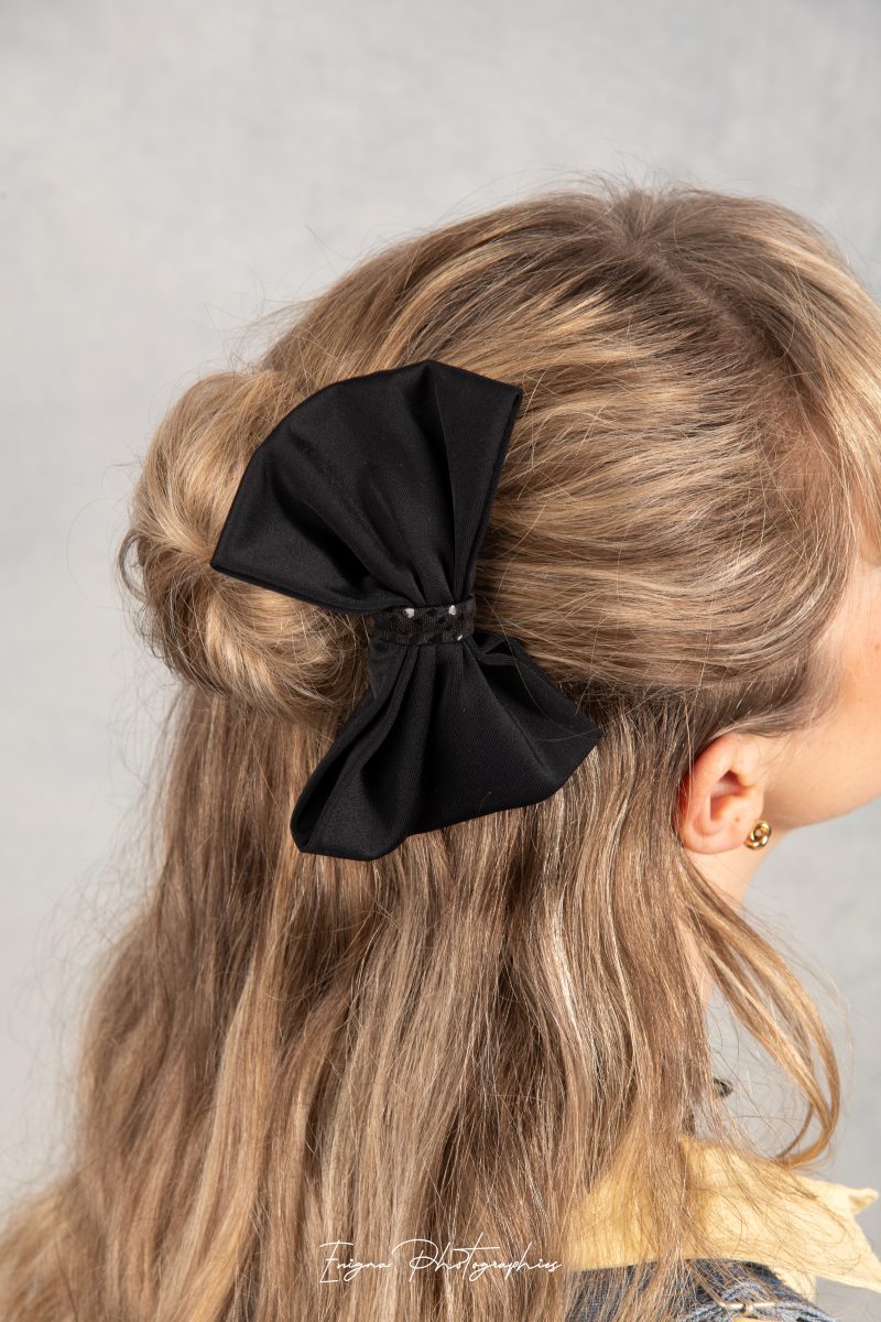 noeud pour cheveux made in france noir