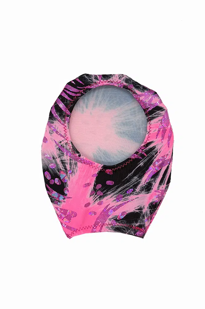 housse de poche de stomie enfant noire et rose made in France