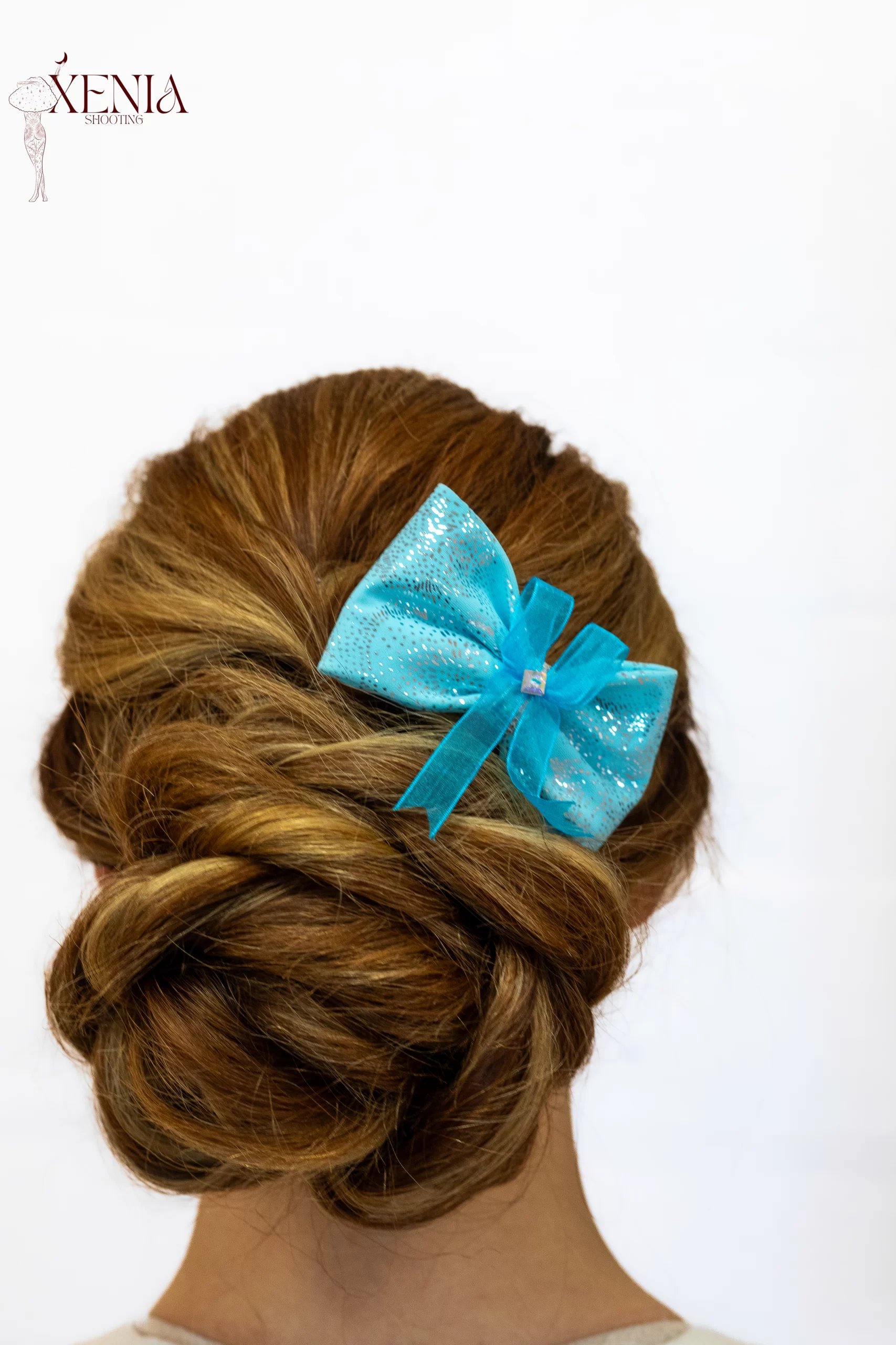 noeud-pour-cheveux-turquoise-lame-made-in-france noeud pour cheveux made in france turquoise lamé argent