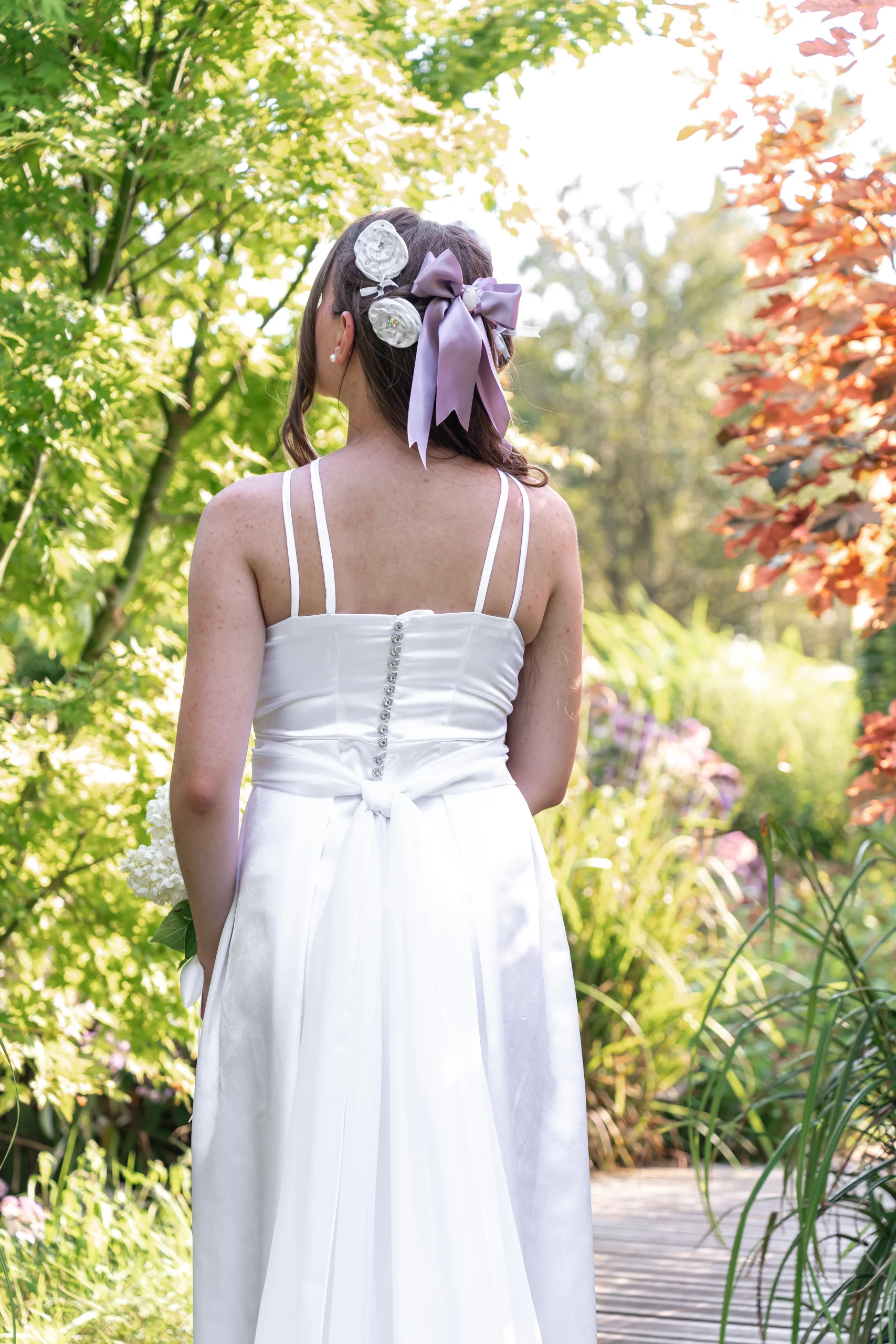 robe-de-mariee-art-nouveau-romantique-vintage-made-in-france robe de mariée vintage romantique art nouveau satin blanc made in france