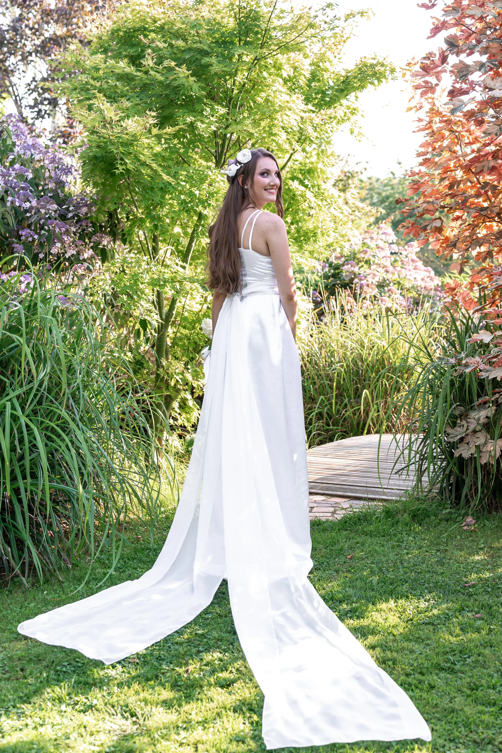 robe-de-mariee-made-in-france-vintage-romantique-art-nouveau-1900 robe de mariée vintage romantique art nouveau satin blanc made in france