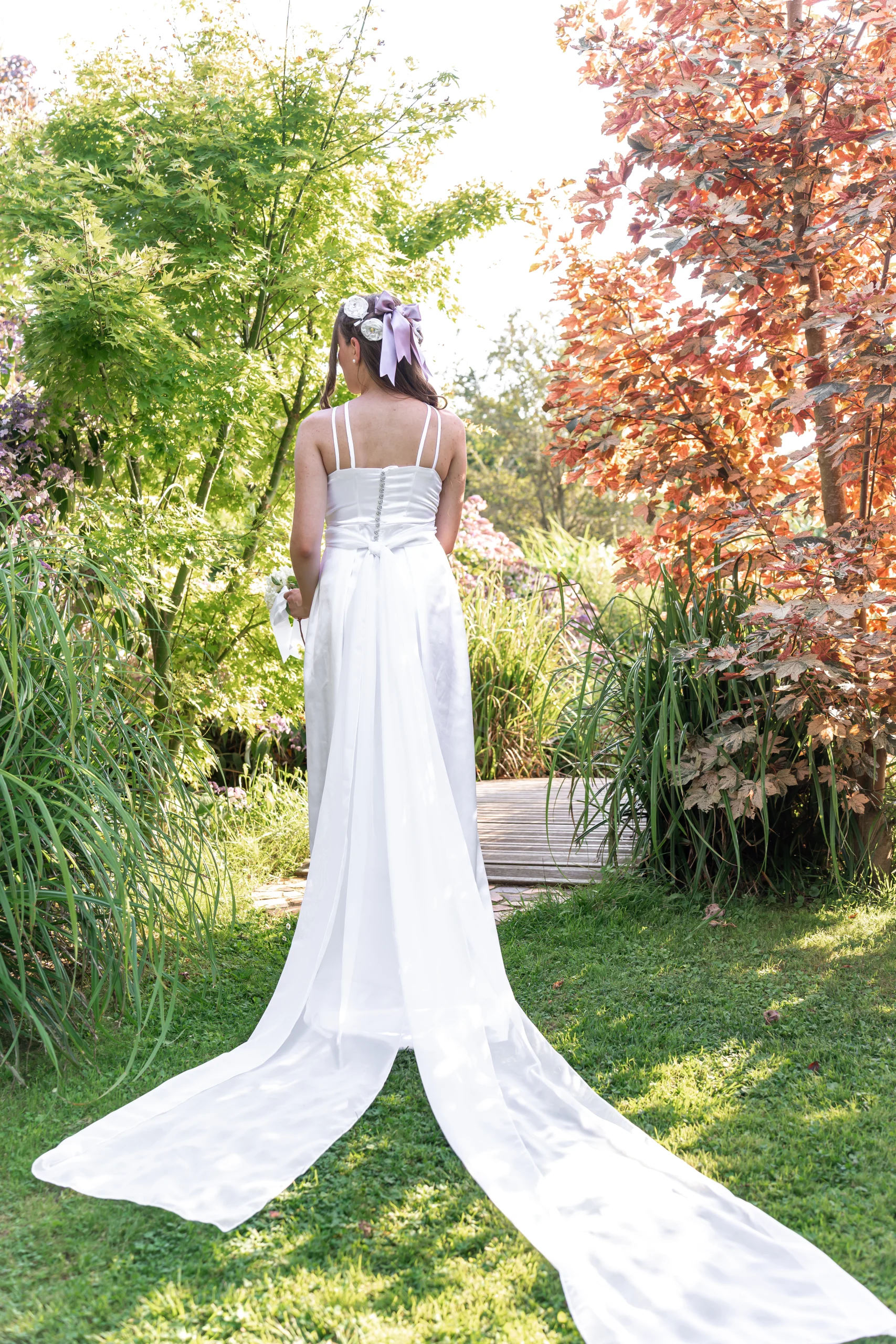 robe-de-mariee-romantique-made-in-france-vintage-art-nouveau robe de mariée vintage romantique art nouveau satin blanc made in france