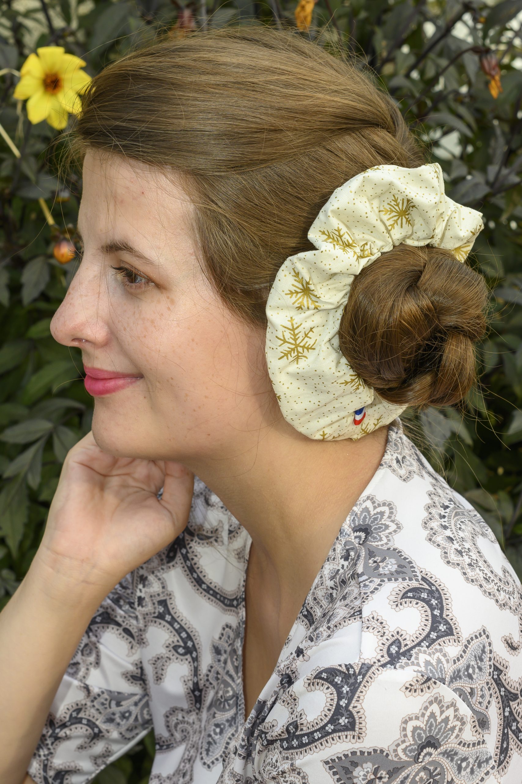 chouchou cheveux noel made in france