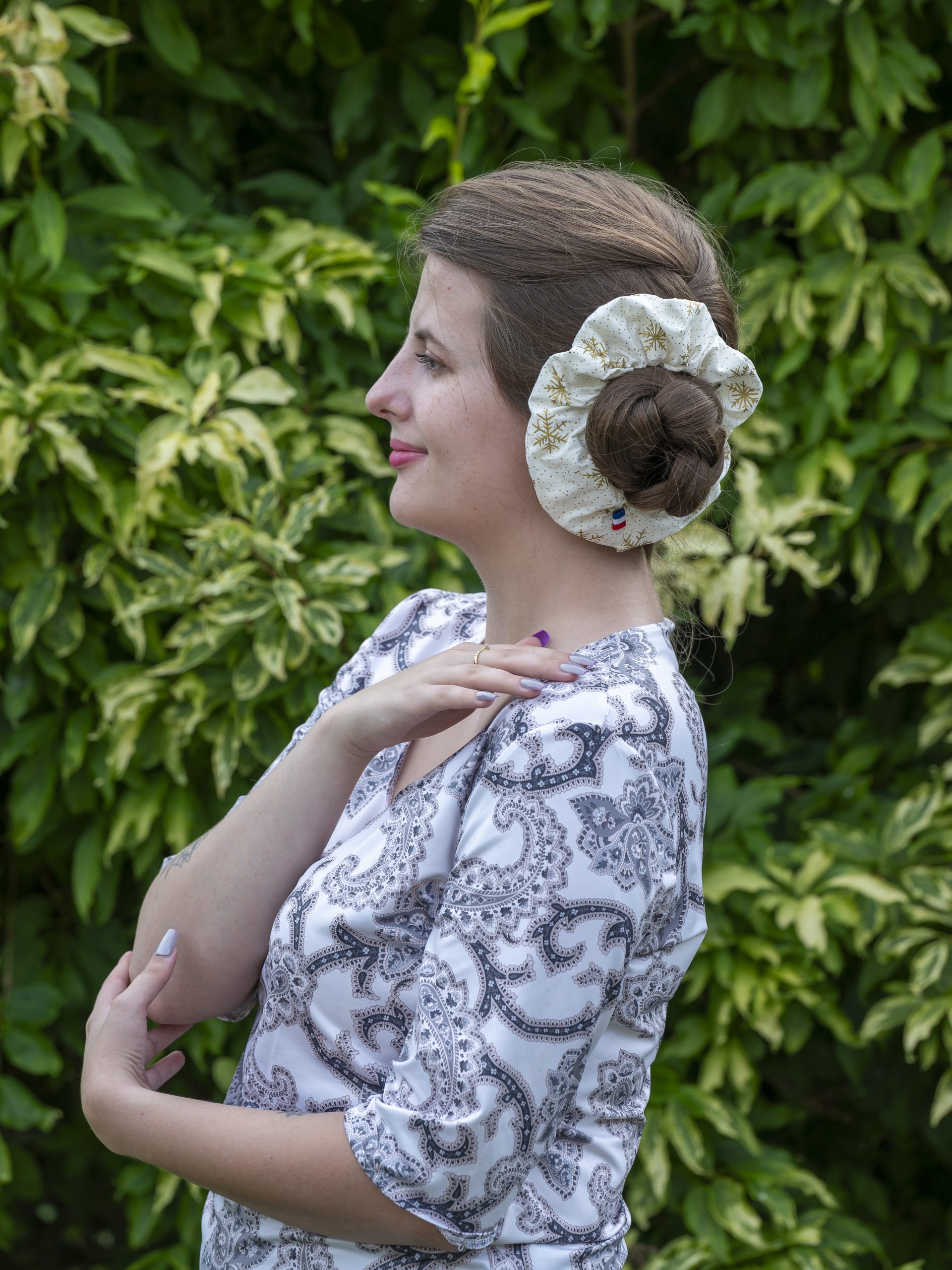 chouchou cheveux noel made in france