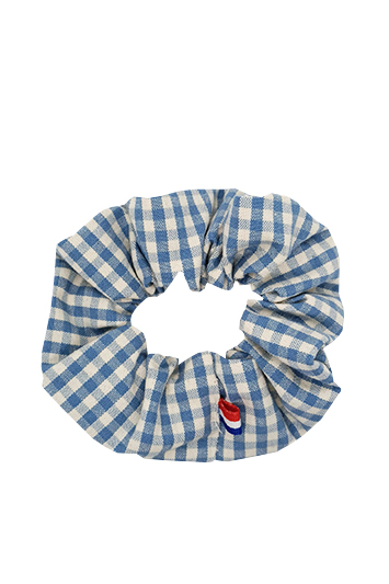 chouchou cheveux made in france vichy bleu